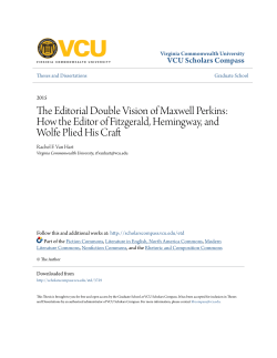 The Editorial Double Vision of Maxwell Perkins