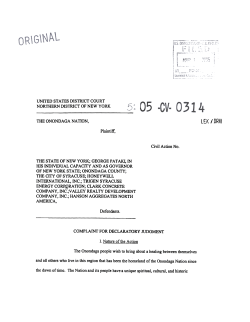 to read the complaint in the Onondaga Land Claim.