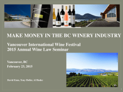 Make Money in the BC Wine Industry