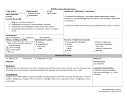 Equivalent Fractions