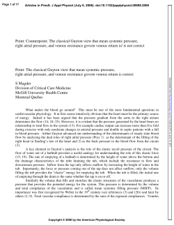 Point: Counterpoint: The classical Guyton view that mean systemic