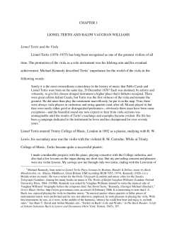 chapter 1 lionel tertis and ralph vaughan