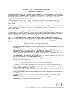 Guidelines and Template for Haiti Twinning.