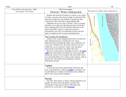 Porosity / Water Underground