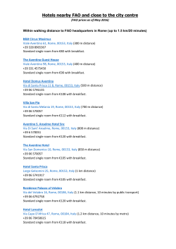 Hotels nearby FAO and close to the city centre