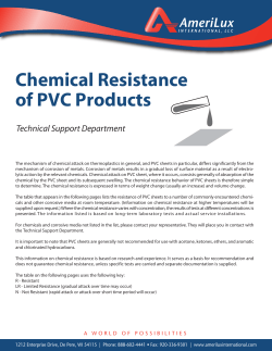Chemical Resistance of PVC Products