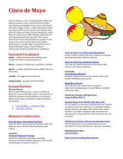 Cinco de Mayo - Scholastic Month by Month