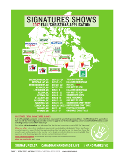 Application for 2017 Retail Fall/Christmas Shows