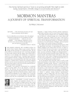 mormon mantras - Sunstone Magazine