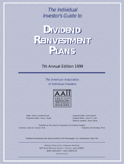 dividend reinvestment plans dividend reinvestment plans