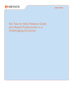 six tips to help reduce costs and boost productivity in a challenging
