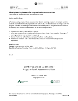 Identify Learning Evidence for Program