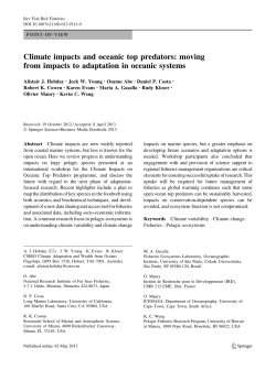 Climate impacts and oceanic top predators: moving from impacts to