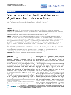 Selection in spatial stochastic models of cancer: Migration as a key