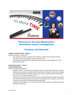 Fractions and Decimals