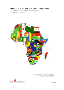 Africa &ndash; A Clash of Civilisations: Traditionalism versus Modernity in