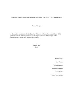 ENGLISH COMMONERS AND COMMUNITIES ON THE EARLY