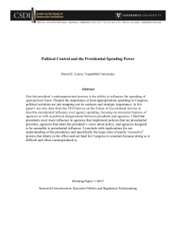 Political Control and the Presidential Spending Power