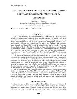 243 STUDY THE BIOCHEMICL EFFECT OF GUM ARABIC IN