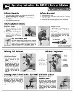 Operating Instructions for CONWIN Balloon Inflators