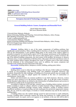 European Journal of Technology and Design, 2014, Vol.(3), № 1