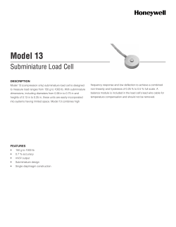 Honeywell Subminiature Load Cell Model 13