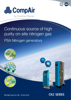 Continuous source of high purity on-site nitrogen gas