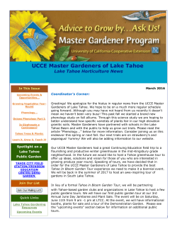 Newsletter - UCCE Central Sierra