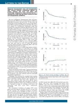 Allogeneic hematopoietic stem cell transplantation after reduced