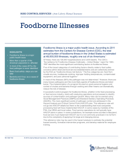 Foodborne Illnesses - Kohlhase Insurance