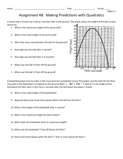 Assignment 48: Making Predictions with Quadratics