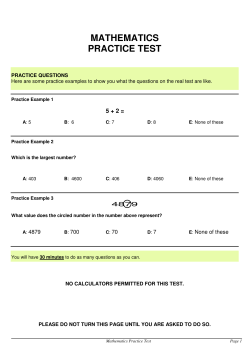 Mathematics practice test (pdf