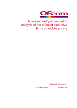 A cross-country econometric analysis of the effect of