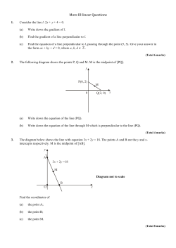 IB questions on linear geometry