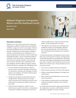 Midwest Diagnosis: Immigration Reform and the Healthcare Sector