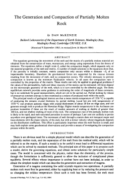 The Generation and Compaction of Partially Molten Rock