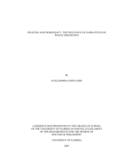 POLICING AND DEMOCRACY: THE INFLUENCE OF