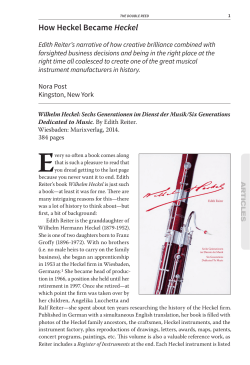 How Heckel Became Heckel