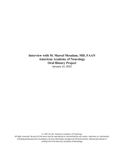 Interview with M. Marsel Mesulam, MD