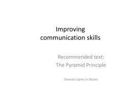 Improving communication skills