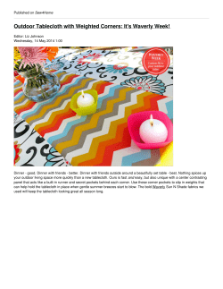 Outdoor Tablecloth with Weighted Corners: It`s