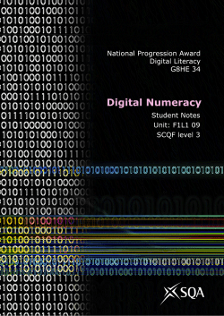 Digital Numeracy Student Notes
