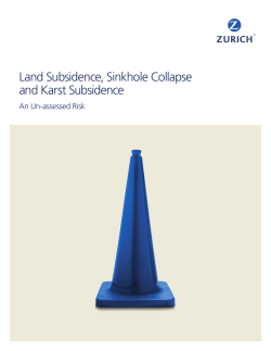 Land Subsidence, Sinkhole Collapse and Karst Subsidence