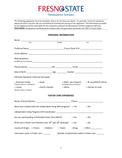 personal information foster care experience