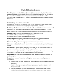Physical Education Glossary