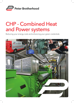 CHP - Combined Heat and Power systems
