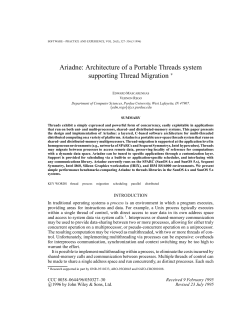 Ariadne: Architecture of a Portable Threads system supporting