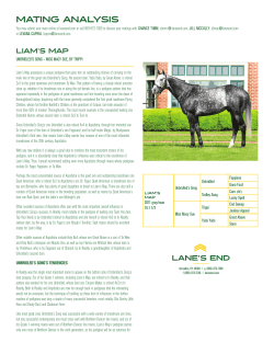 mating analysis - Lane`s End Farm