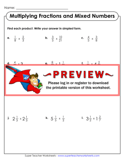 multiply fractions and mixed numbers