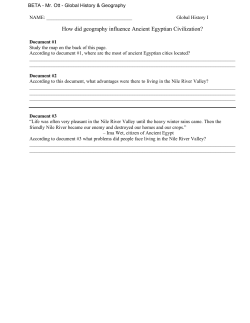 How did geography influence Ancient Egyptian Civilization? Essay